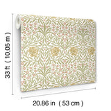 4171-82045 Oxford Union Yellow Floral Vines Wallpaper