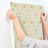 4171-82045 Oxford Union Yellow Floral Vines Wallpaper