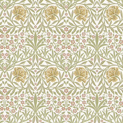 4171-82045 Oxford Union Yellow Floral Vines Wallpaper