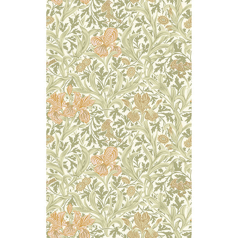 4171-82049 Iris Light Green Wild Gardens Wallpaper