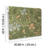 4171-82050 Iris Green Wild Gardens Wallpaper