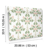 4171-82054 Blackberry Pink Vine Trellis Wallpaper