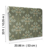 4171-82055 Blackberry Grey Vine Trellis Wallpaper