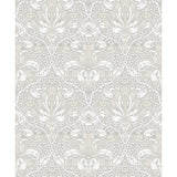4171-82065 Spring Thicket Dove Tulip Damask Wallpaper