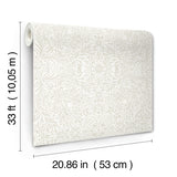 4171-82069 Ceiling Dove Intricate Floral Wallpaper