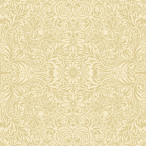 4171-82070 Ceiling Yellow Intricate Floral Wallpaper
