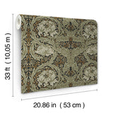 4171-82073 African Marigold Black Floral Wallpaper