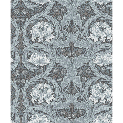 4171-82074 African Marigold Dark Blue Floral Wallpaper