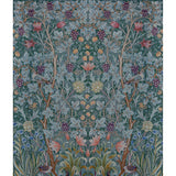  4171-HT84002 Vine Embroidery Teal Wall Mural