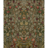 4171-HT84003 Vine Embroidery Dark Green Wall Mural