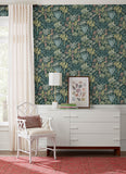 4172-27480 Everglades Dark Green Botanical Wallpaper