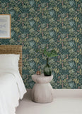 4172-27480 Everglades Dark Green Botanical Wallpaper