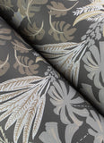 4172-27481 Everglades Grey Botanical Wallpaper