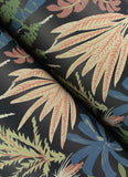 4172-27483 Everglades Black Botanical Wallpaper