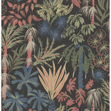 4172-27483 Everglades Black Botanical Wallpaper