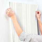 4172-27485 Navarres Stripe Light Green Faux Linen Wallpaper