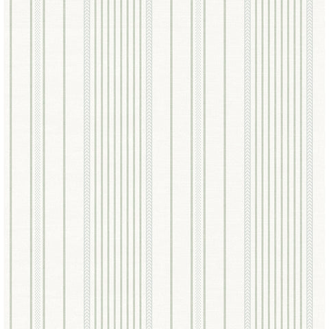 4172-27485 Navarres Stripe Light Green Faux Linen Wallpaper