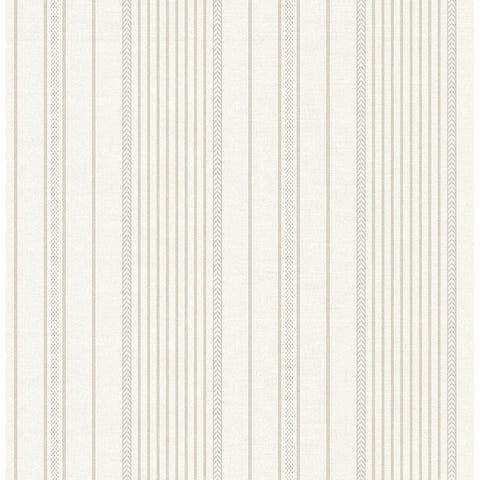 4172-27487 Navarres Stripe Neutral Faux Linen Wallpaper