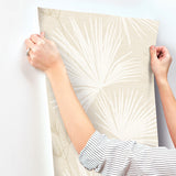 4172-27489 Hatteras Champagne Palms Wallpaper