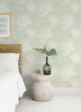 4172-27490 Hatteras Light Green Palms Wallpaper