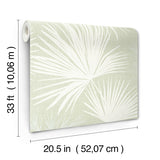 4172-27490 Hatteras Light Green Palms Wallpaper