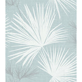 4172-27491 Hatteras Sky Blue Palms Wallpaper