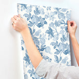 4172-27492 Beach Rose Blue Floral Fruits Wallpaper