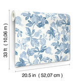 4172-27492 Beach Rose Blue Floral Fruits Wallpaper