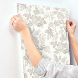  4172-27493 Beach Rose Neutral Floral Fruits Wallpaper