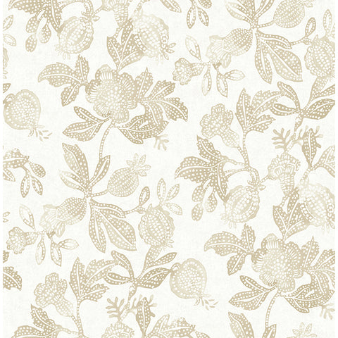 4172-27495 Beach Rose Champagne Floral Fruits Wallpaper