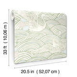 4172-27497 Egret Sage Tidal Dance Wallpaper