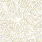 4172-27499 Egret Neutral Tidal Dance Wallpaper