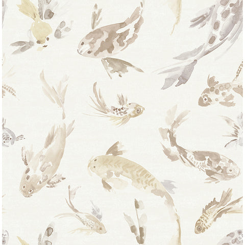 4172-27501 Koi Metallic Fish Wallpaper
