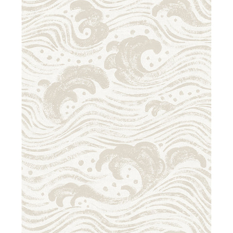 4172-27508 Swell Beige Ocean Wave Wallpaper