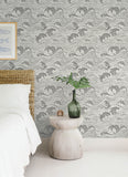 4172-27510 Swell Charcoal Ocean Wave Wallpaper