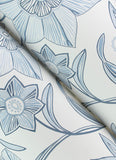 4172-27512 Star Flower Blue Floral Trail Wallpaper