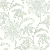  4172-27513 Star Flower Light Green Floral Trail Wallpaper