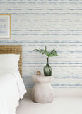 4172-27516 Destin Blue Stripe Wallpaper