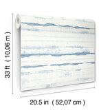 4172-27516 Destin Blue Stripe Wallpaper