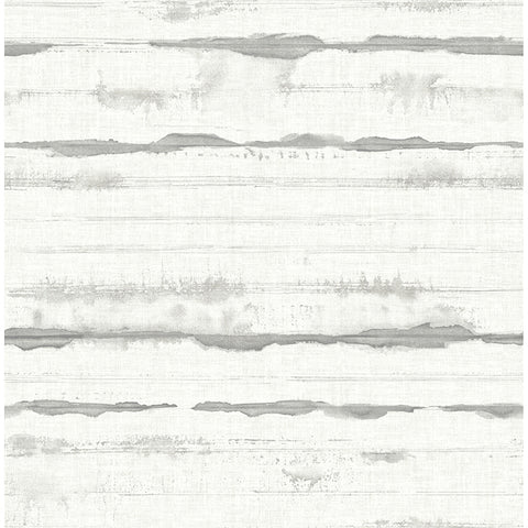 4172-27518 Destin Grey Stripe Wallpaper