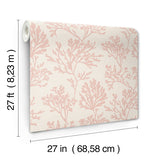 4172-82000 Tortuga Pink Coral Weave Wallpaper