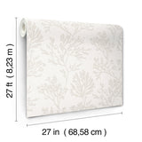  4172-82001 Tortuga Dove Coral Weave Wallpaper