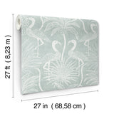 4172-82004 Biscayne Turquoise Flamingo Beach Wallpaper