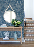 4172-82006 Biscayne Navy Flamingo Beach Wallpaper
