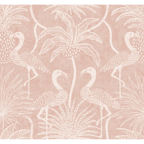 4172-82007 Biscayne Coral Flamingo Beach Wallpaper