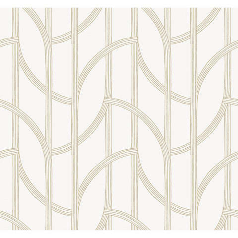 4172-82008 Salvo Gold Curved Contours Wallpaper