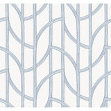 4172-82010 Salvo Navy Curved Contours Wallpaper