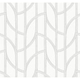 4172-82011 Salvo Silver Curved Contours Wallpaper