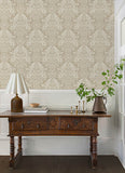4173-27621 Finch Neutral Woodland Damask Wallpaper