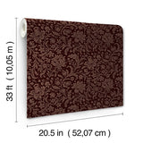 4173-27627 Hague Burgundy Floral Trail Wallpaper
